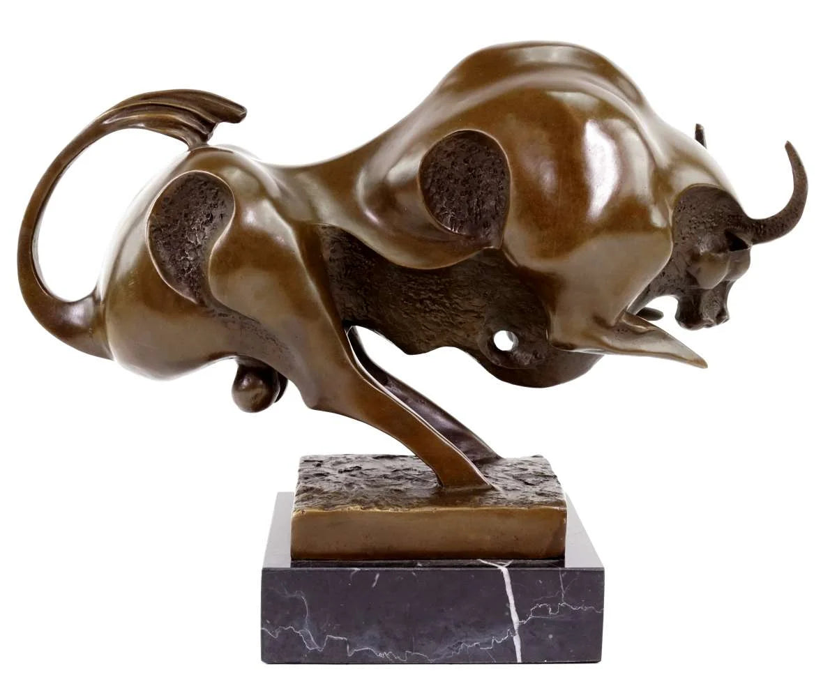 Abstract Bull Spirit Sculpture-Modern Art Bronze Statue of Strength & Form(TPAL-060)