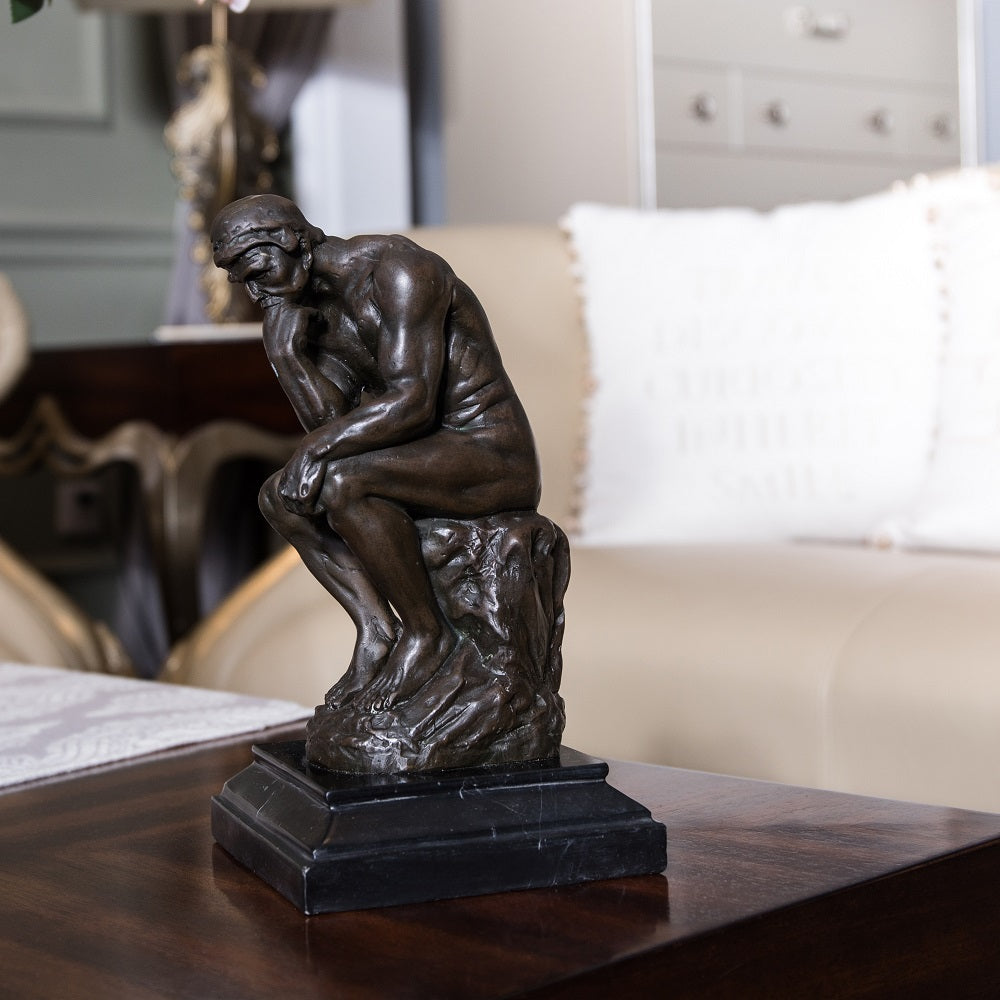 Thinker Bronze Sculpture Rodin Famous Art Statues TPE-185B – toperkins