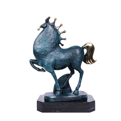 Bronze horse sculpture