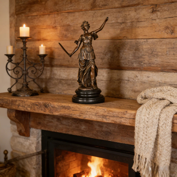 Themis Brass Sculpture-Goddess of Justice Legal Art Decor|TPEA-222