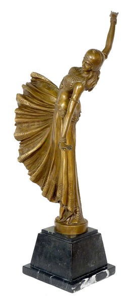 Female Bronze Statues Dancing Lady Sculpture Home Decor TPE-041