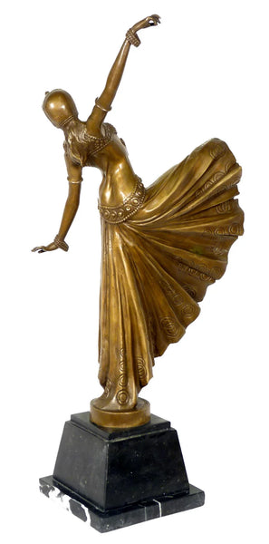 Female Bronze Statues Dancing Lady Sculpture Home Decor TPE-041