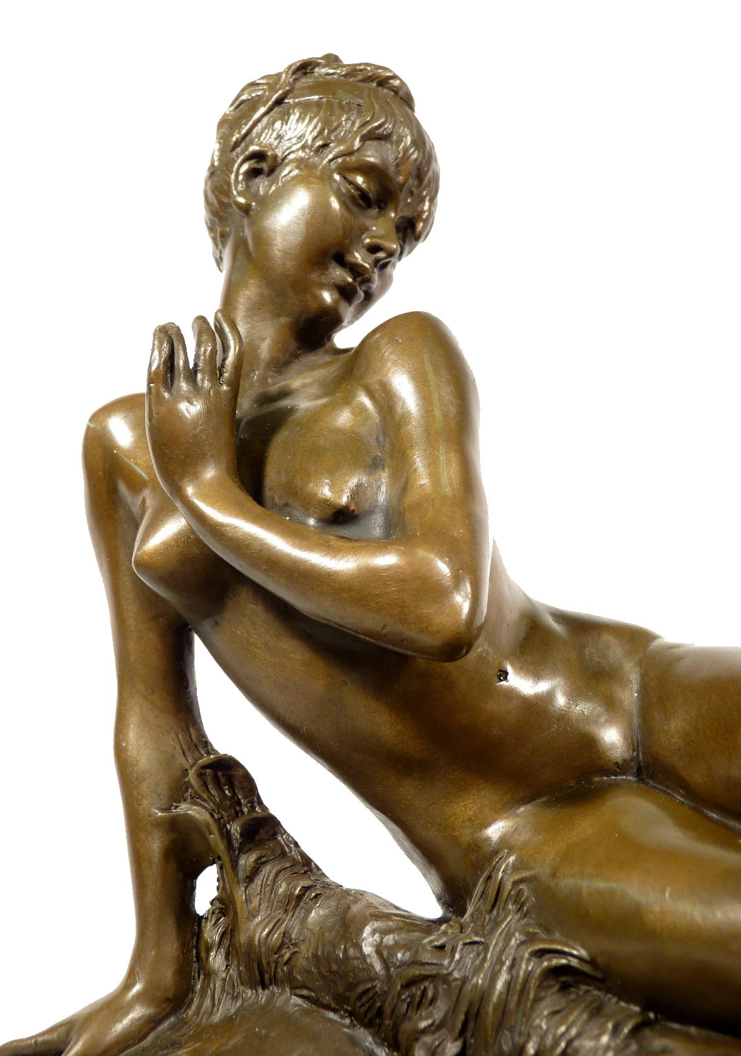 Hand Made Bronze Nude Women Art Bronze Statue Sitting Girl TPE-327