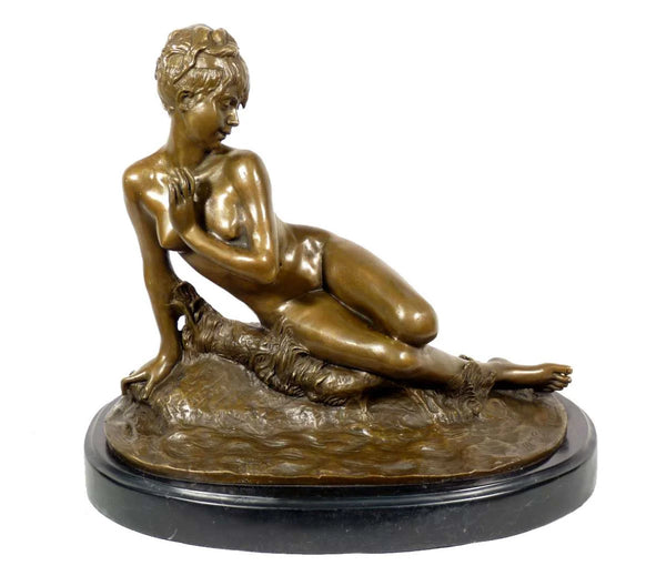 Sensual Bronze Nude Sculpture | Erotic Figurative Statue TPE-327