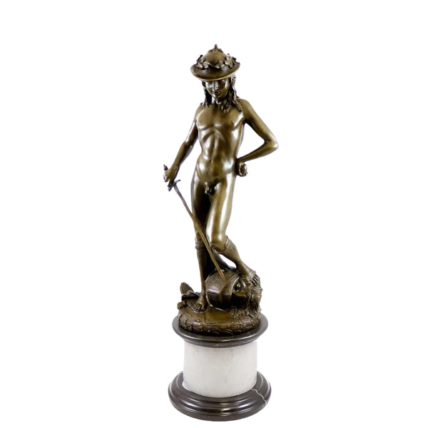 Donatello’s David Bronze Sculpture-Renaissance Classical Figurative Art Decor|TPE-107