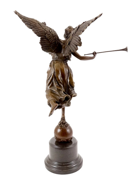 Antique Figure Angle Hand-made Art Collection Brass Sculpture Statue TPE-873