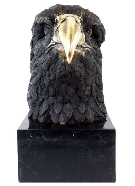 Eagle Head Bronze Sculpture-Symbol of Power & Freedom Animal Status for Home Art(TPAL-017)