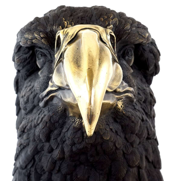 Eagle Head Bronze Sculpture-Symbol of Power & Freedom Animal Status for Home Art(TPAL-017)