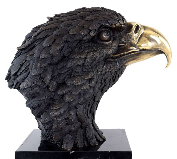 Eagle Head Bronze Sculpture-Symbol of Power & Freedom Animal Status for Home Art(TPAL-017)