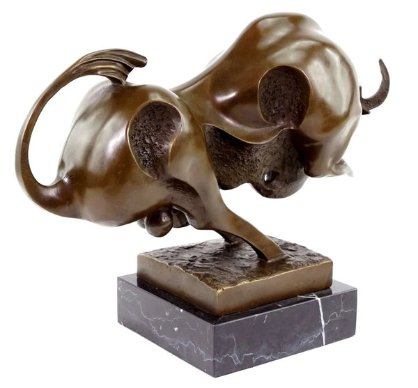 Abstract Bull Spirit Sculpture-Modern Art Bronze Statue of Strength & Form(TPAL-060)