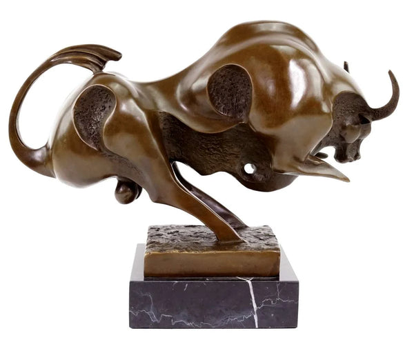 Abstract Bull Spirit Sculpture-Modern Art Bronze Statue of Strength & Form(TPAL-060)