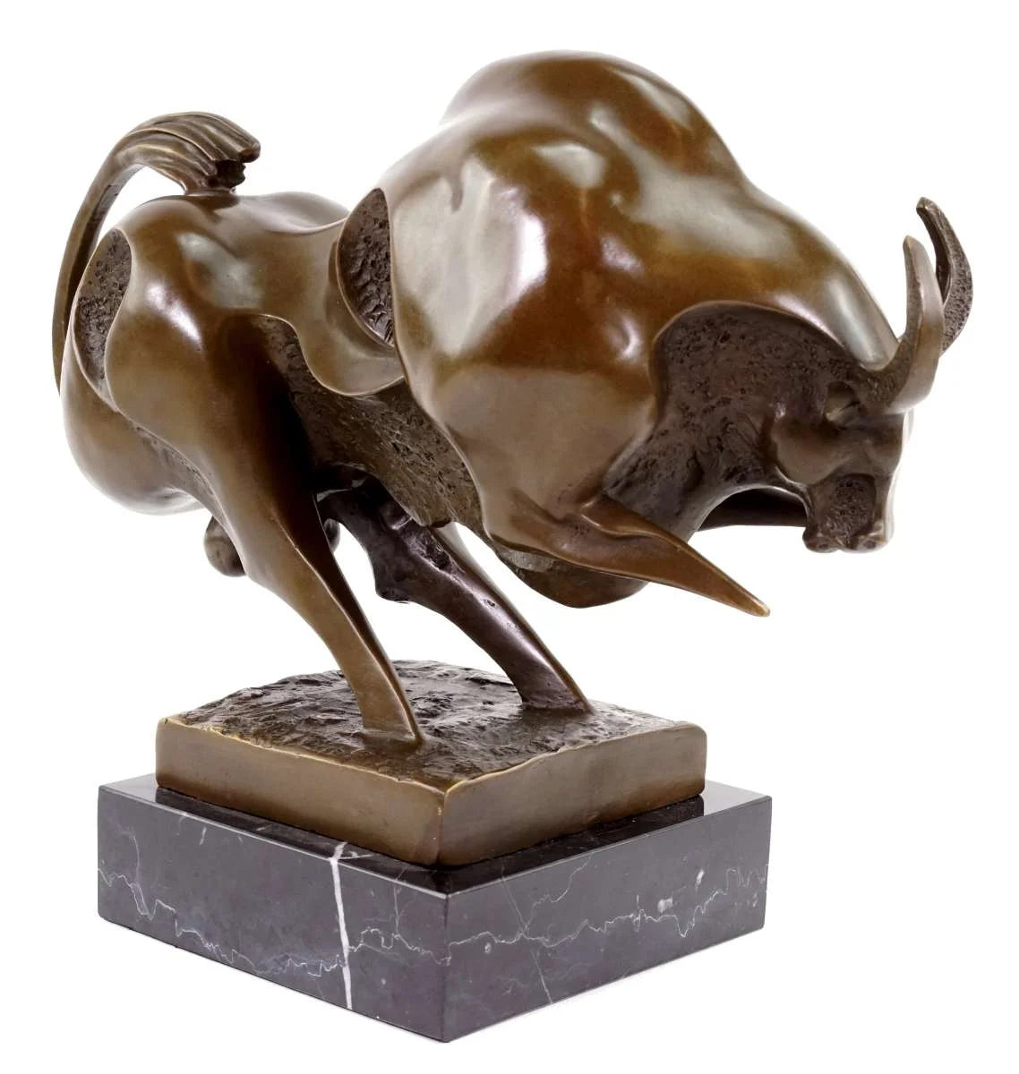 Abstract Bull Spirit Sculpture-Modern Art Bronze Statue of Strength & Form(TPAL-060)