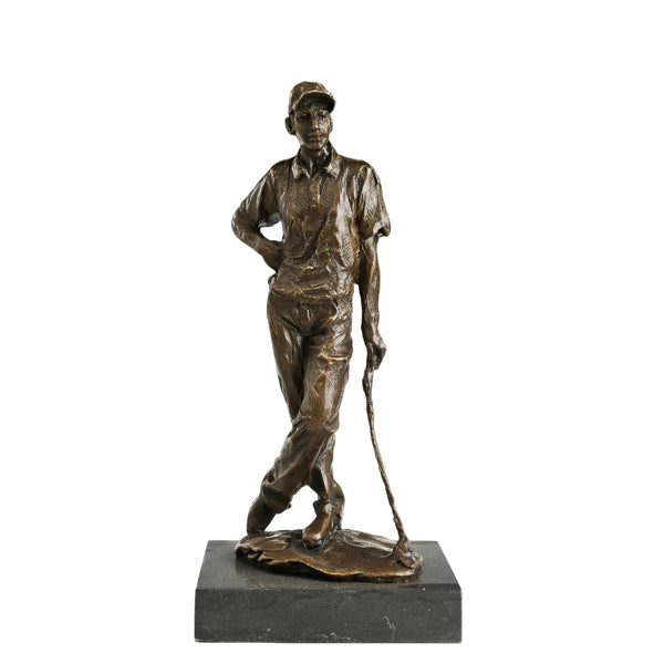 Golfer Bronze Sculpture-Elegant Swing Pose Sports Theme Art Statue |TPE-839