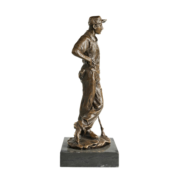 Golfer Bronze Sculpture-Elegant Swing Pose Sports Theme Art Statue |TPE-839