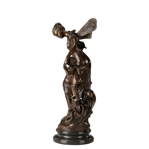 European Angel Harp Bronze Ornament – Luxury Hotel Lobby, Office & Home Classical Decor