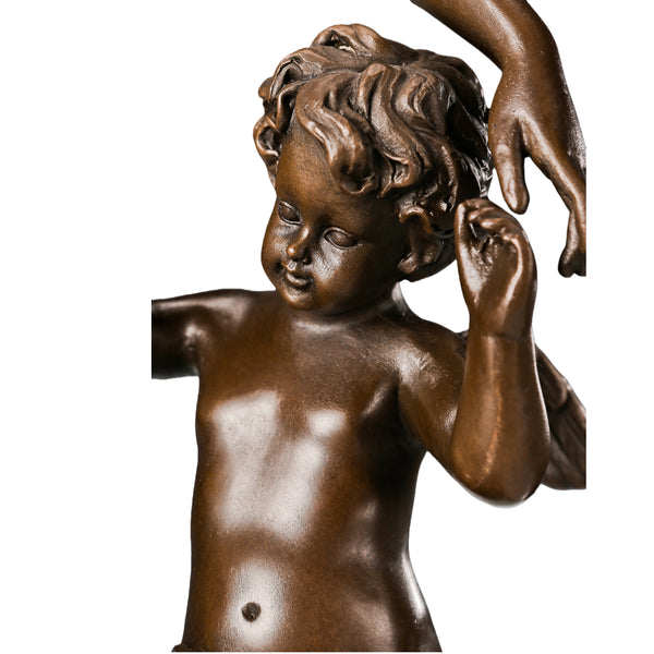 European Angel Harp Bronze Ornament – Luxury Hotel Lobby, Office & Home Classical Decor