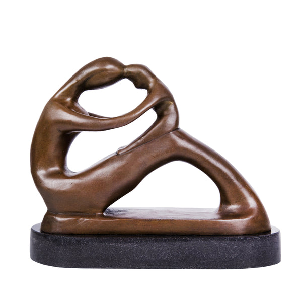 Abstract Mother & Child Sculpture – Minimalist Maternal Love Bronze Art Decor|TPY-183