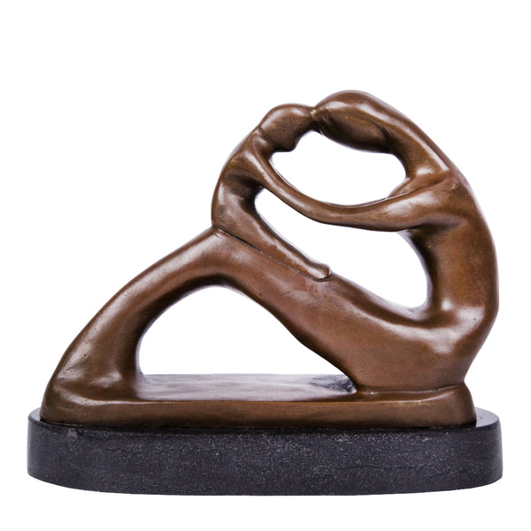 Abstract Mother & Child Sculpture – Minimalist Maternal Love Bronze Art Decor|TPY-183