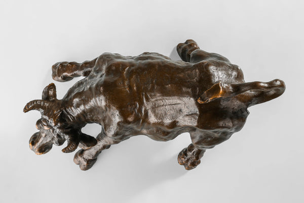 Wall Street Charging Bull bronze statue with powerful realistic detail