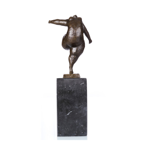 Art Deco Metal Abstract Dancer Statue Female Sculpture TPE-717