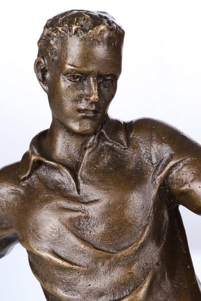 Manual Statue Bronze Football Player Sculpture TPE-737