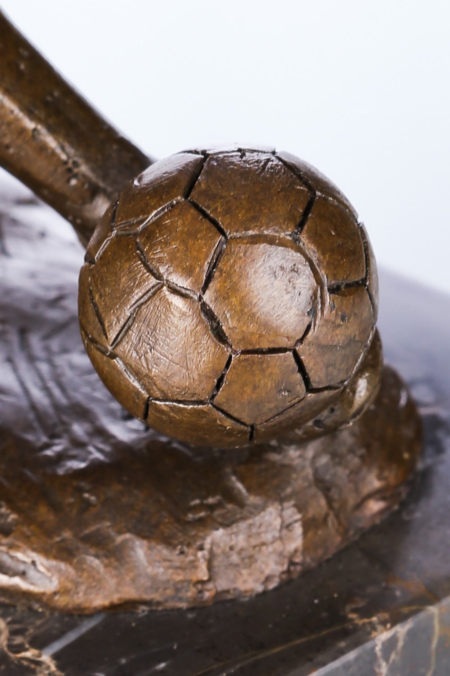 Football Player Bronze Sculpture-Handcrafted Kicking Moment Sports Art Statue|TPE-737