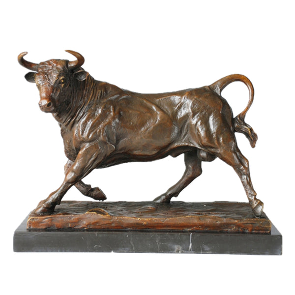 bronze bull sculpture