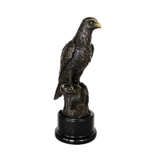 Eagle Figurine Bronze Statue Animal Metal Sculpture Art Decor TPAL-515