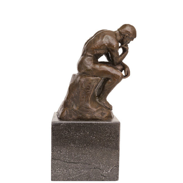Thinker Bronze Sculpture Rodin Famous Art Statues TPE-185