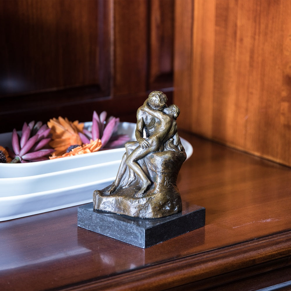 Rodin's The Kiss Bronze Sculpture-Classic Love Theme Art  Statues |TPE-186