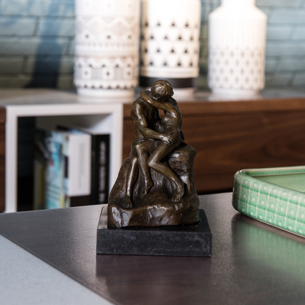 Rodin's The Kiss Bronze Sculpture-Classic Love Theme Art  Statues |TPE-186