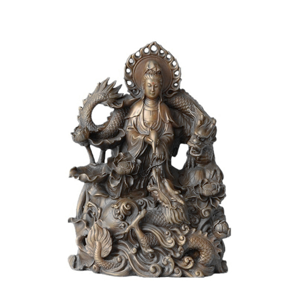 Guanyin Statue Bronze Buddha Statue Buddhist Sculpture Buda Statues Decoration  TPFX-062