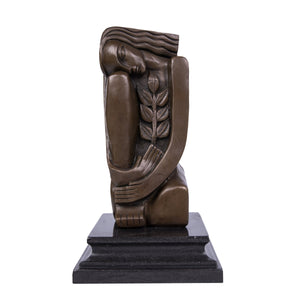 Abstract Female Form Sculpture-Fluid Line Art Bronze Lady Figure Decor |TPY-147