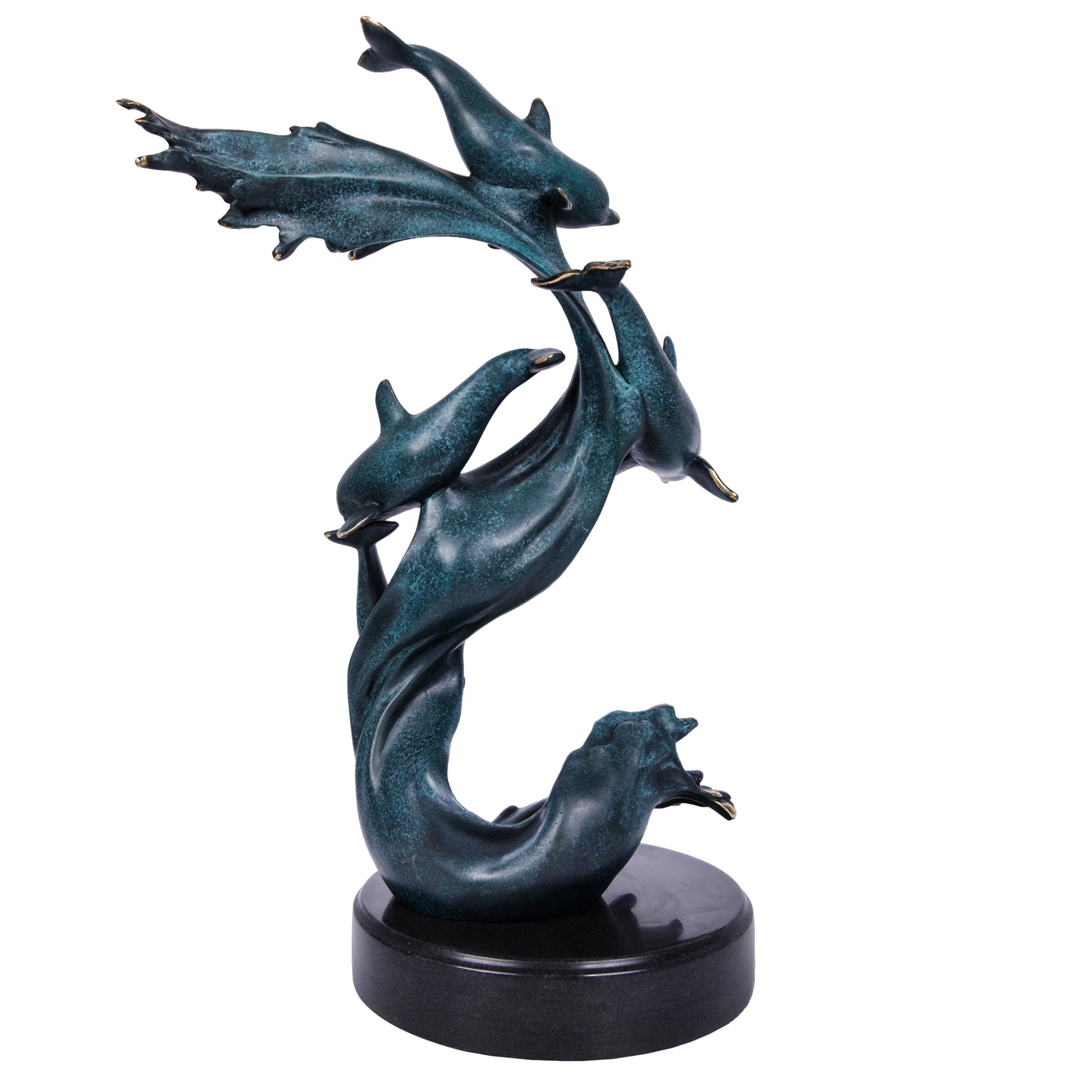 Toperkin Dolphin Bronze Statues Sculpture Home Decor