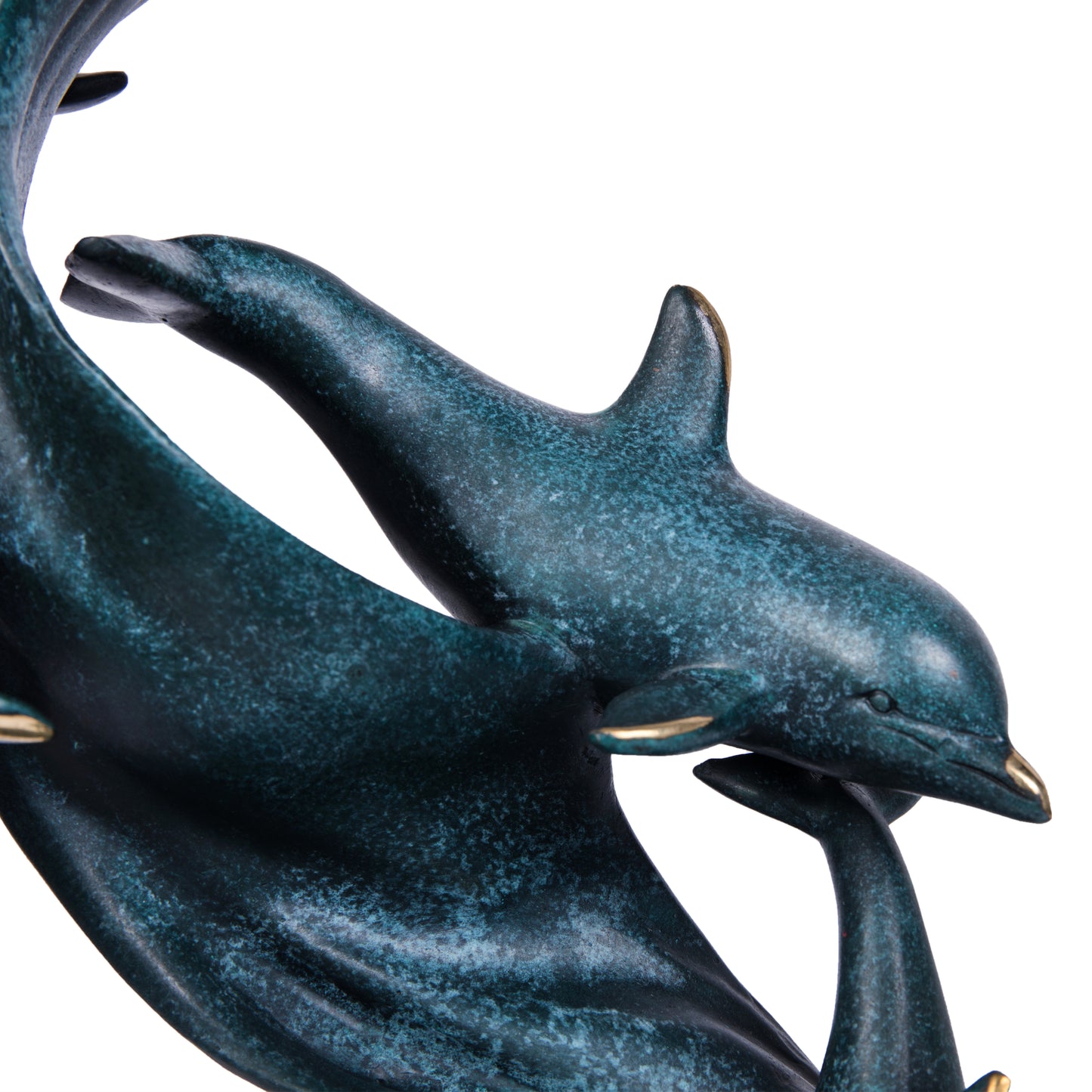 Toperkin Dolphin Bronze Statue-Handcrafted Marine Sculpture for Home Decor