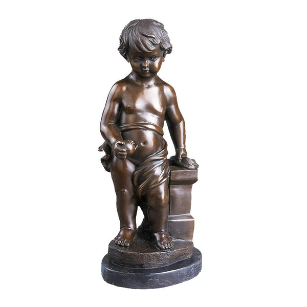 Toperkin Kids Sculpture Art Collection Chair Little Girl Home Decor Brass  Statue TPE-886G : : Home