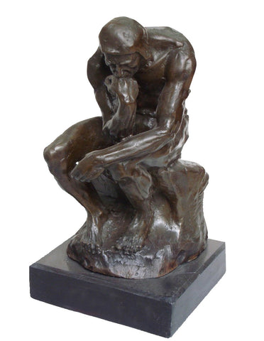 This is a decorative ornament themed around The Thinker (Le Penseur), whose prototype is Rodin’s classic sculpture (symbolizing profound contemplation on human fate). The ornament reproduces the original’s contemplative posture (curled sitting position, hand resting on the chin); this version features leaner, more solemn muscle lines that enhance the figure’s focus and solemnity. It is suitable for artistic decoration in studies and offices, and can also be used as an art collection or cultural gift.