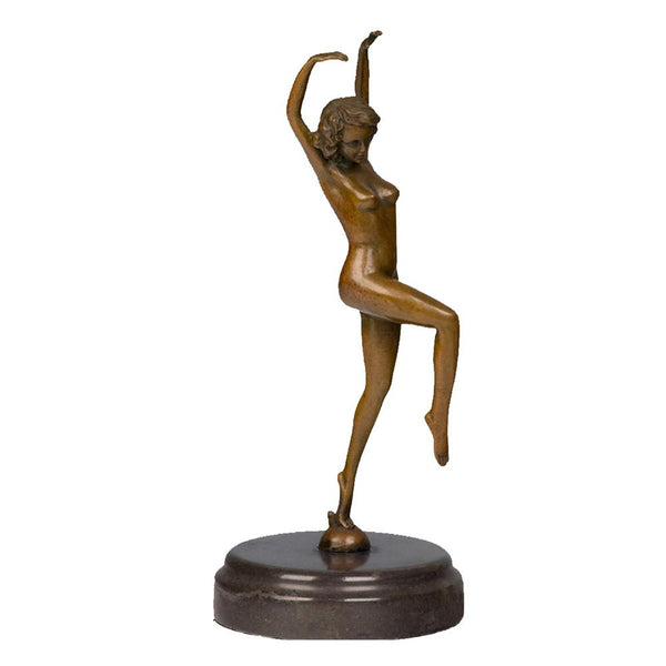 Antique Dancer Brass Statue Metal Lady Bronze Sculpture TPY-206 – toperkins